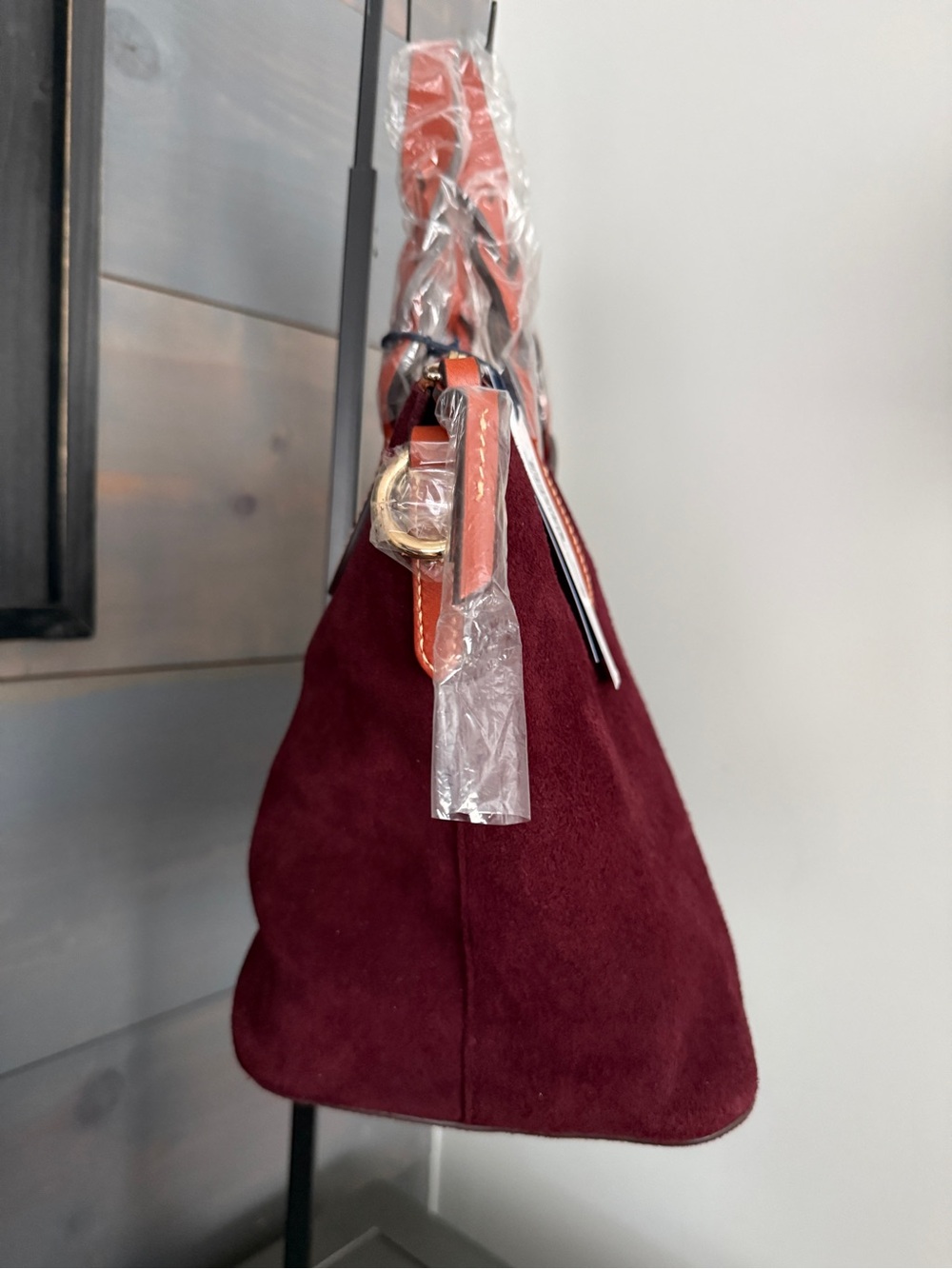 Dooney & Bourke Suede Celeste Satchel - Picture 4 of 6